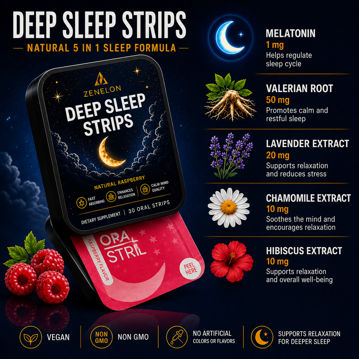 ZENELON Deep Sleep Strips - 30 pcs